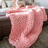 Chunky Knit Chenille Throw Blanket