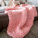 Chunky Knit Chenille Throw Blanket