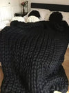 Chunky Knit Chenille Throw Blanket