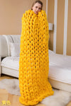 Chunky Knit Chenille Throw Blanket
