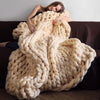 Chunky Knit Chenille Throw Blanket