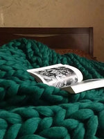 Chunky Knit Chenille Throw Blanket