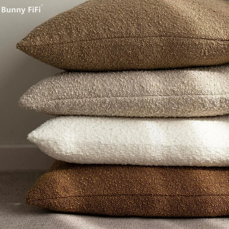 Soft Boucle Throw Pillow Cover