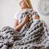 Chunky Knit Chenille Throw Blanket