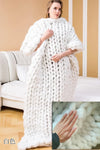 Chunky Knit Chenille Throw Blanket